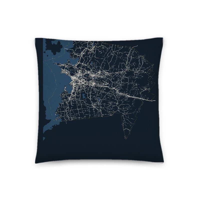 Chittenden Map Throw Pillow