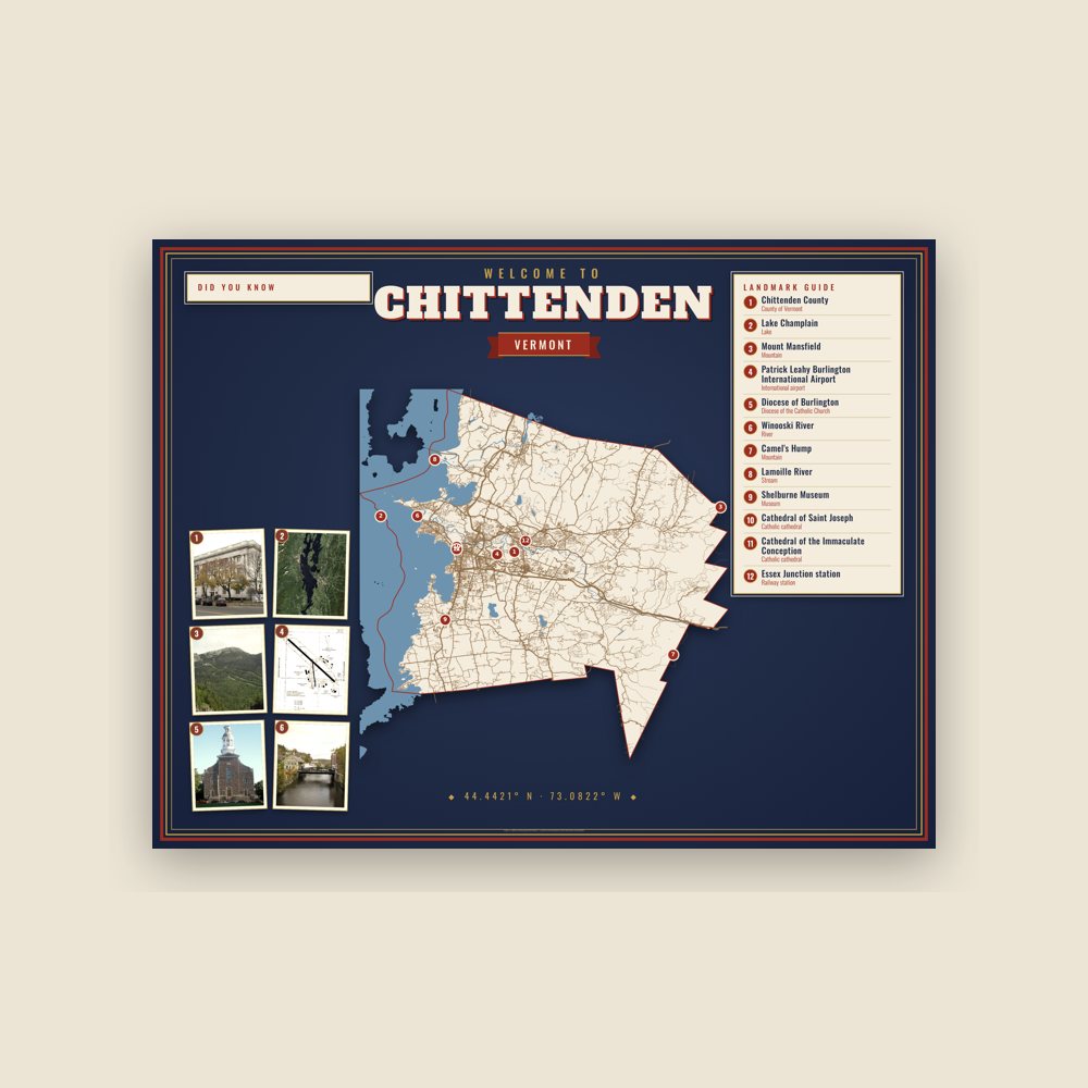 Chittenden Map Placemat