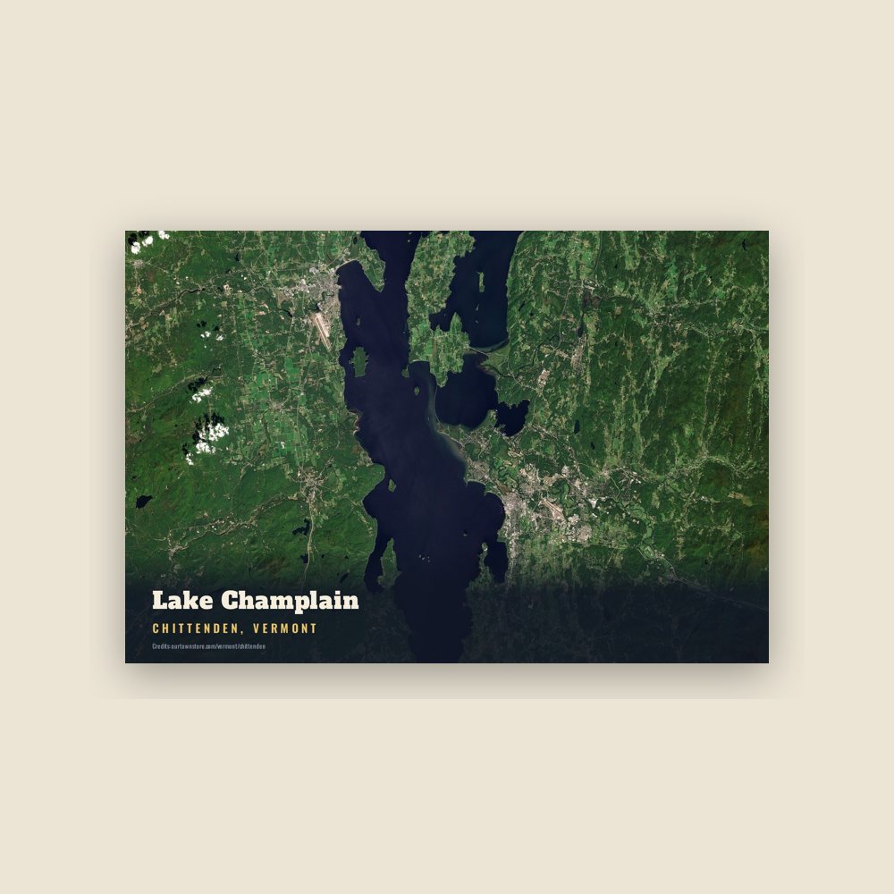 Chittenden Lake Champlain Postcard