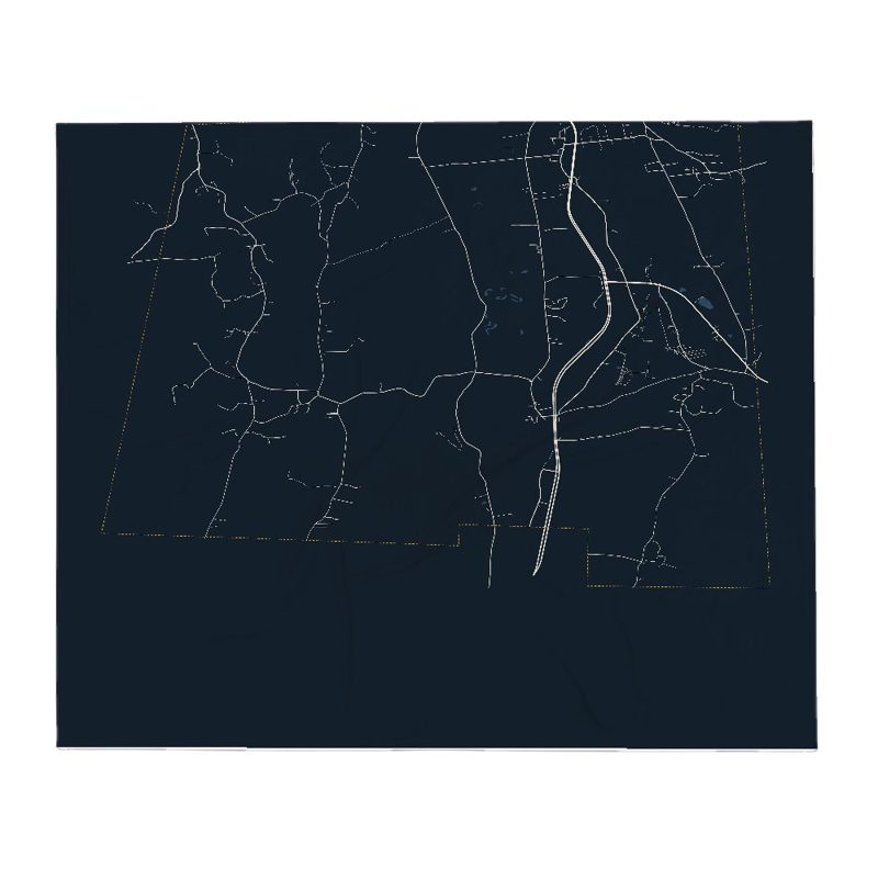 Clarendon Street Map Throw Blanket
