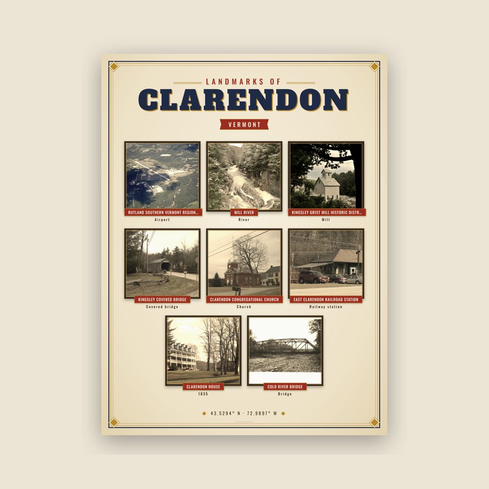 Clarendon Landmarks Photo Poster