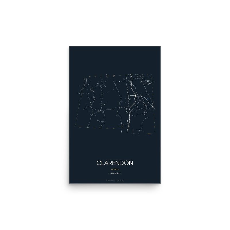 Clarendon Street Map Poster · Midnight