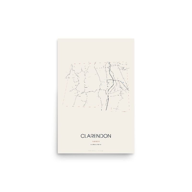 Clarendon Street Map Poster · Linen