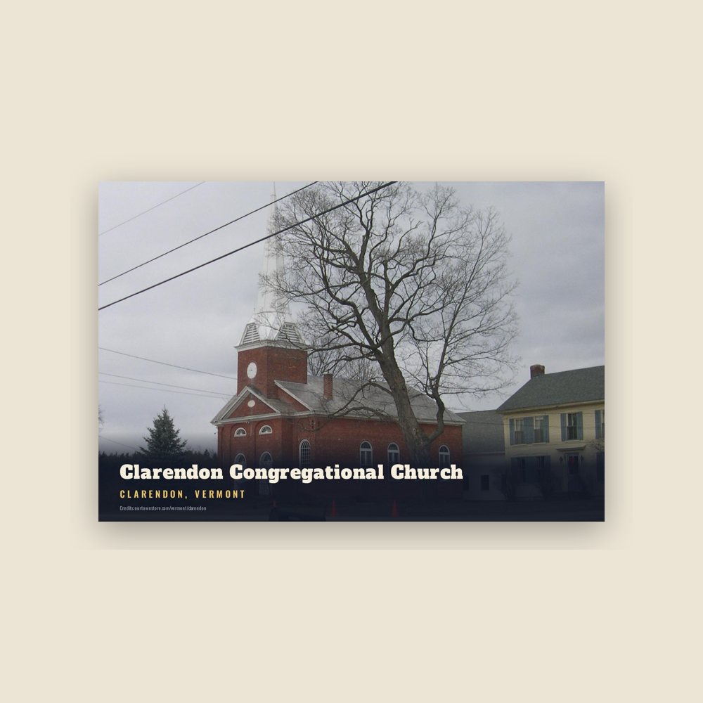 Clarendon Clarendon Congregational Church Postcard