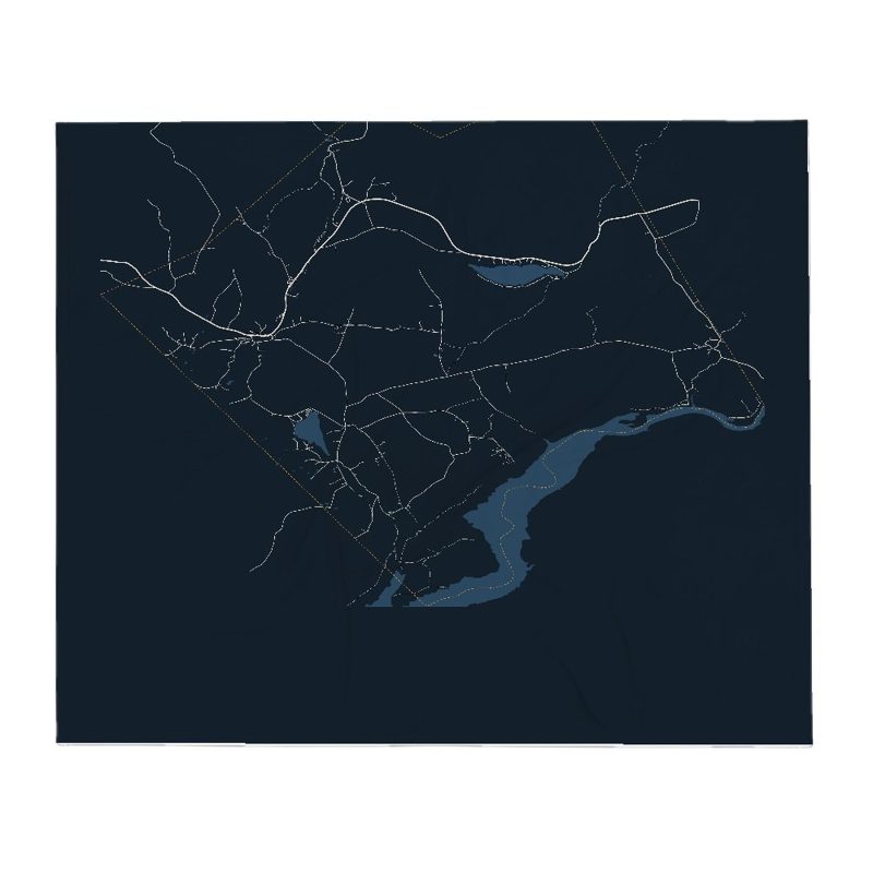 Concord Street Map Throw Blanket