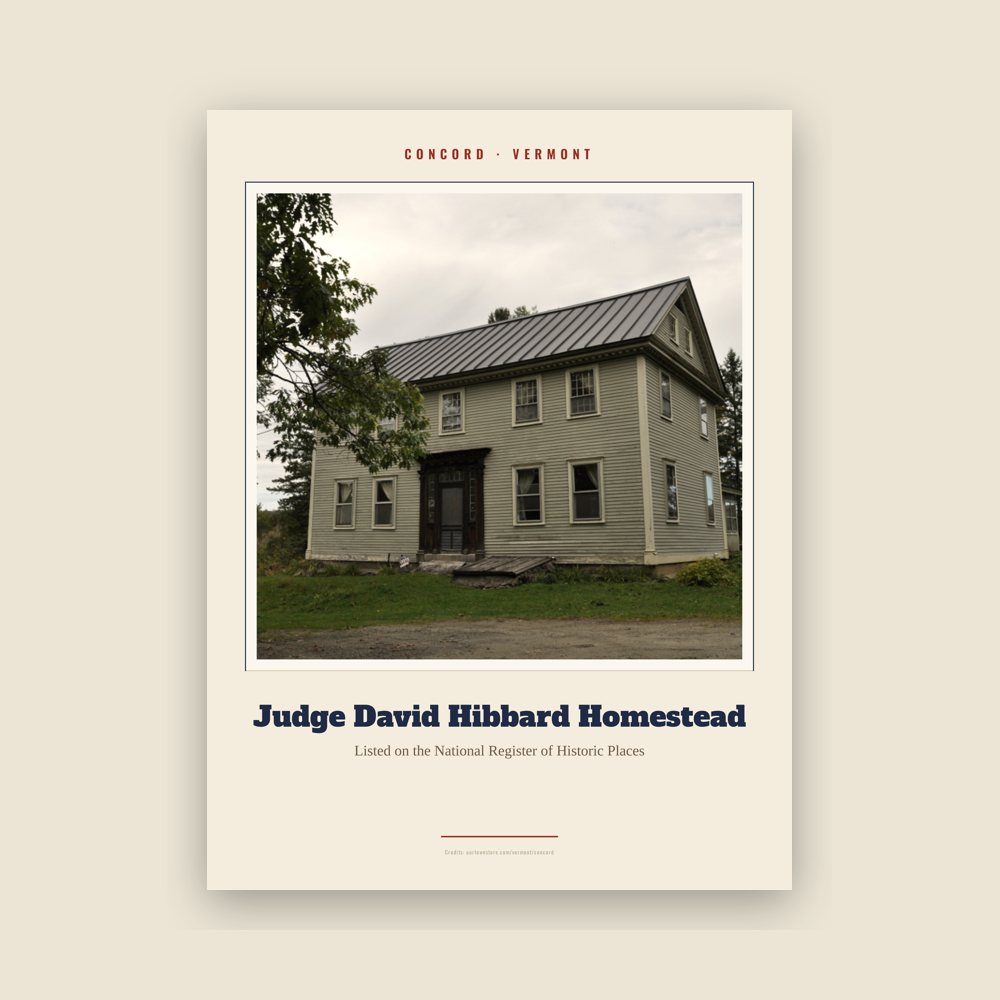 Concord Judge David Hibbard Homestead Landmark Print