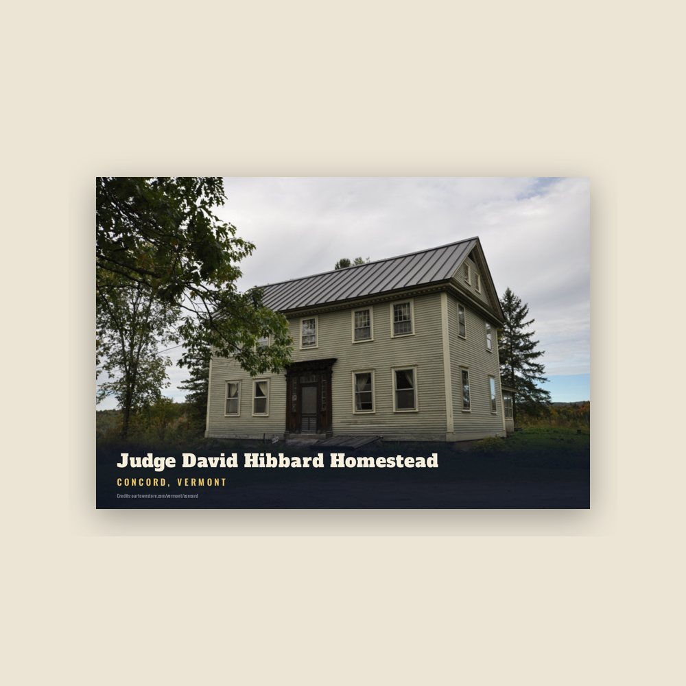 Concord Judge David Hibbard Homestead Postcard