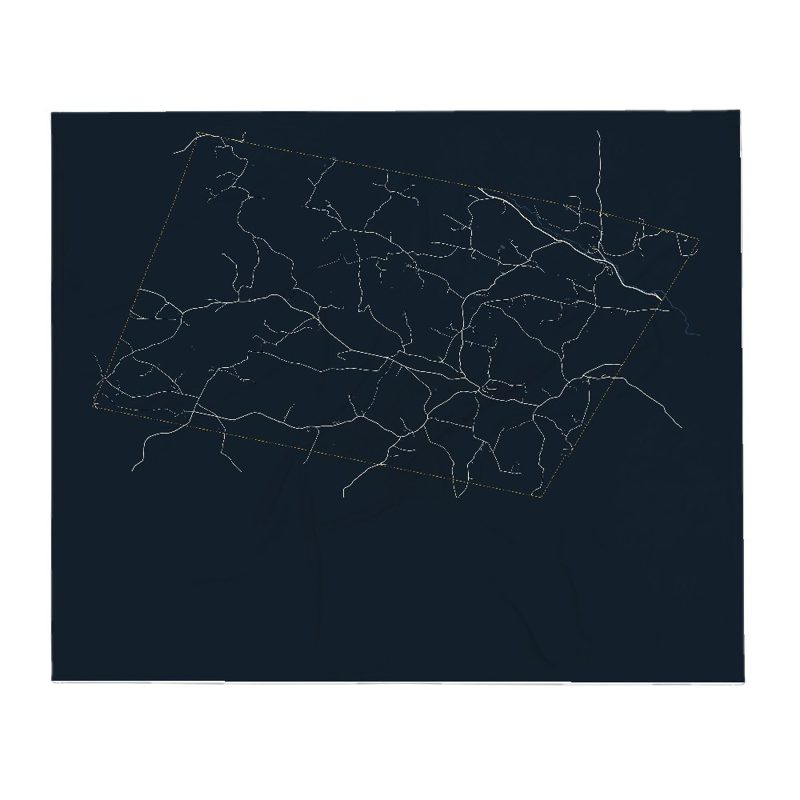 Corinth Street Map Throw Blanket