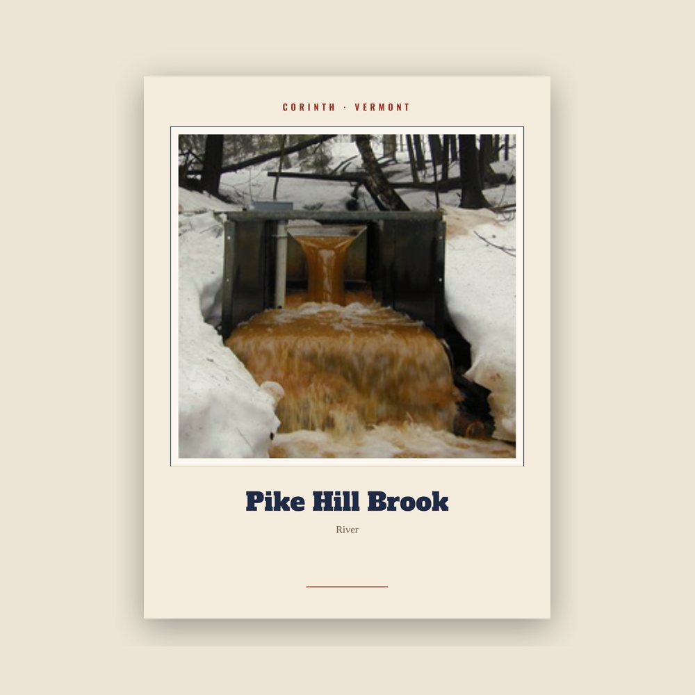 Corinth Pike Hill Brook Landmark Print