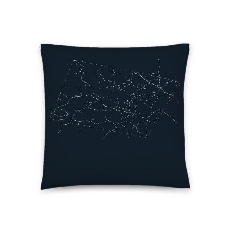 Corinth Map Throw Pillow