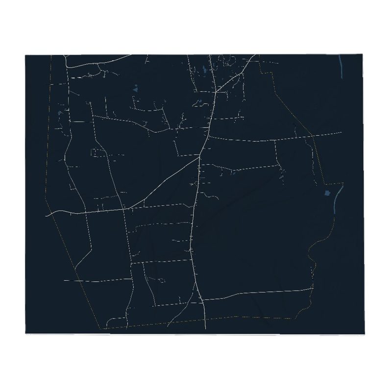 Cornwall Street Map Throw Blanket