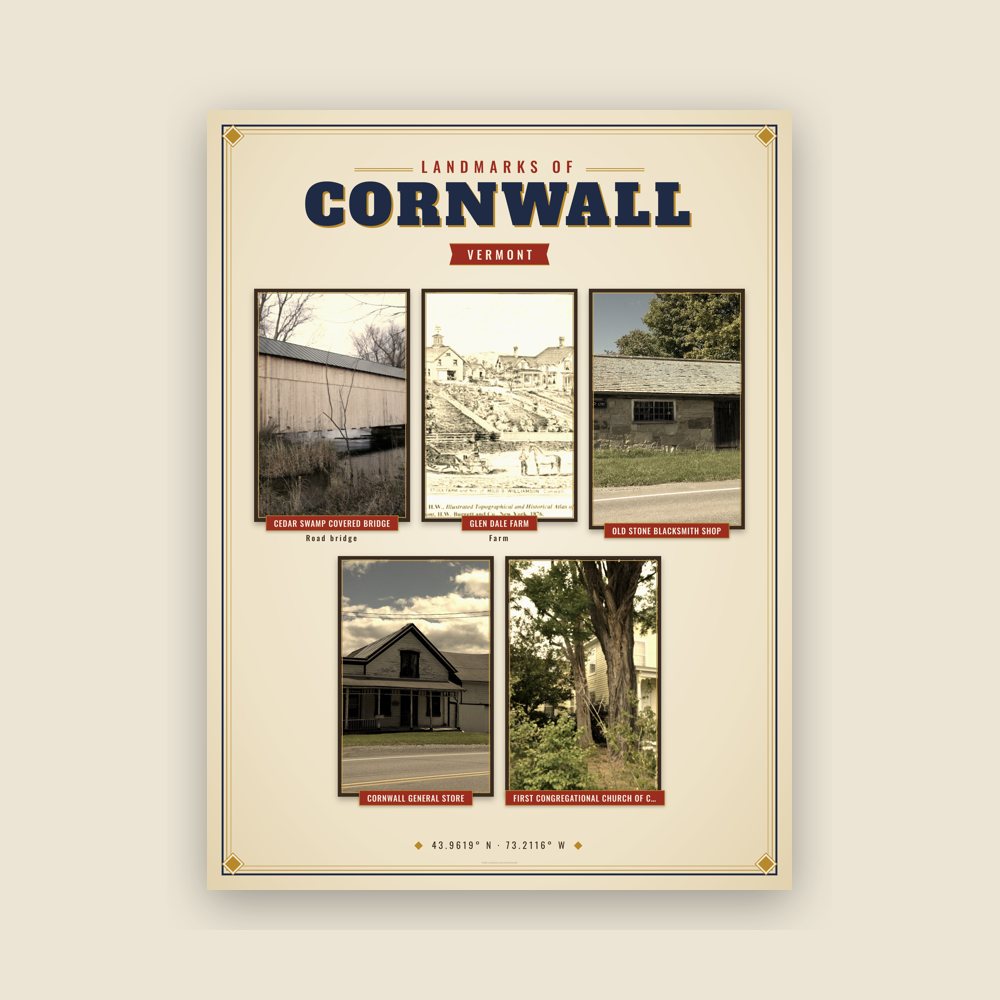 Cornwall Landmarks Photo Poster