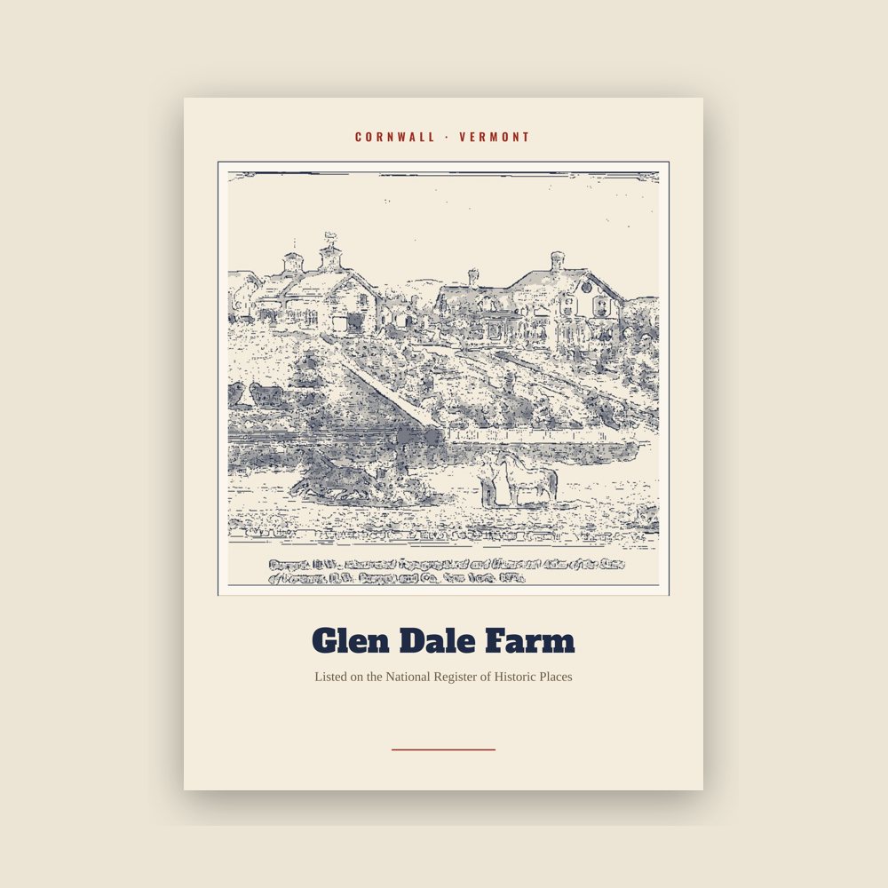 Cornwall Glen Dale Farm Landmark Print