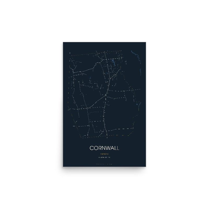 Cornwall Street Map Poster · Midnight