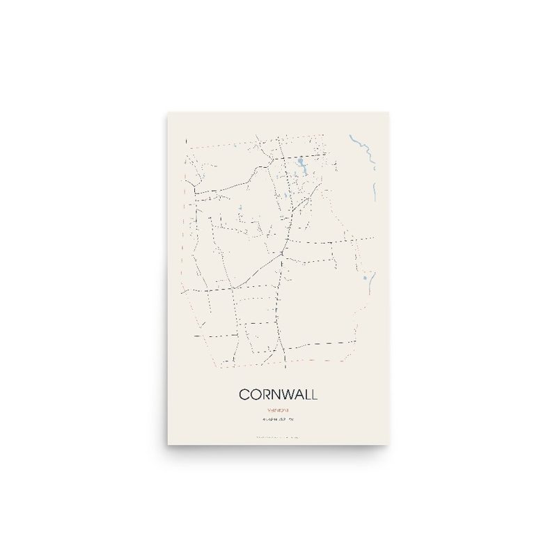 Cornwall Street Map Poster · Linen