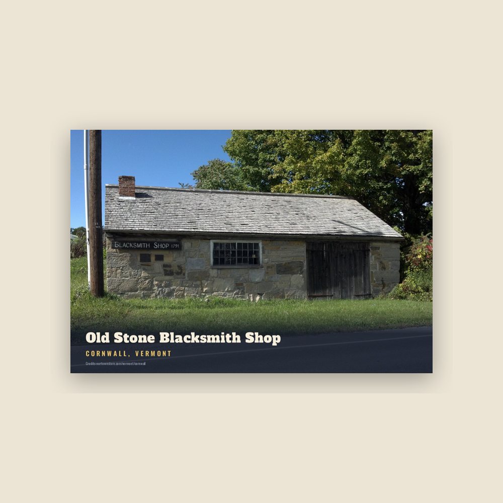 Cornwall Old Stone Blacksmith Shop Postcard