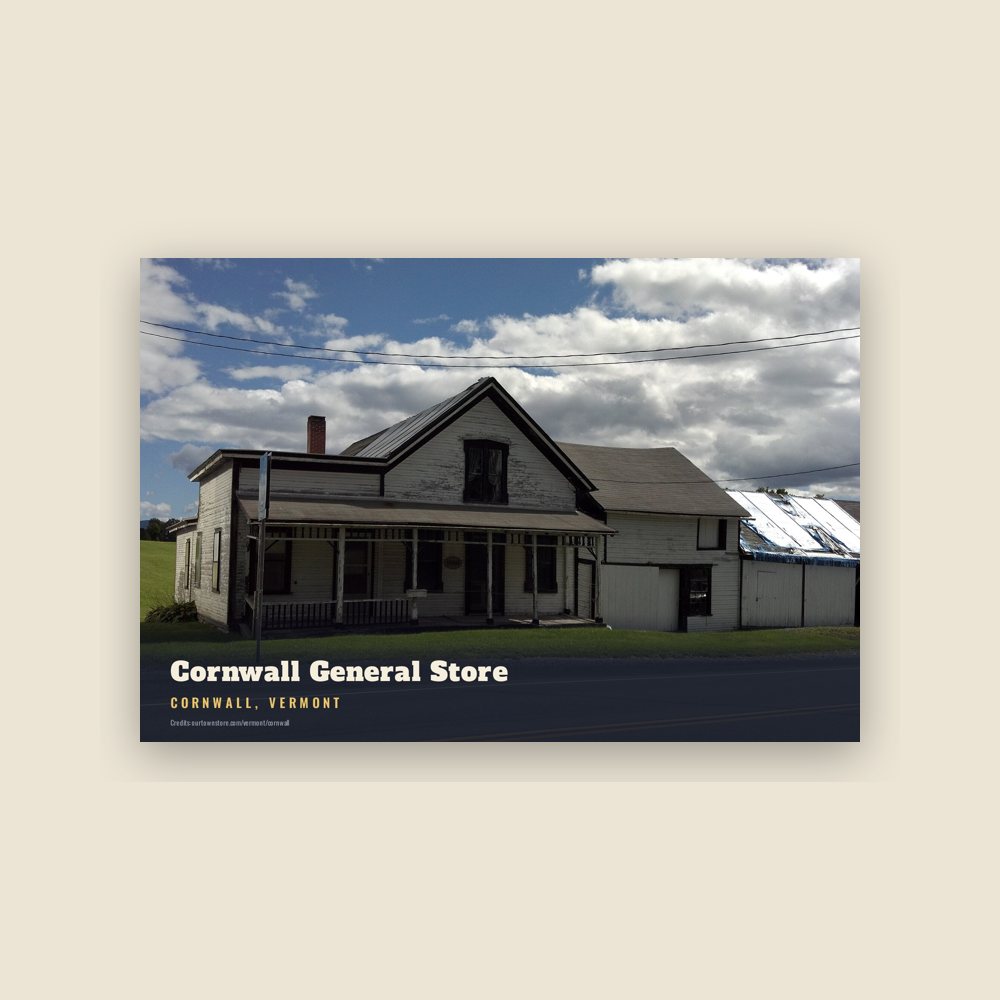 Cornwall Cornwall General Store Postcard
