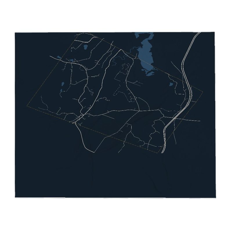 Coventry Street Map Throw Blanket