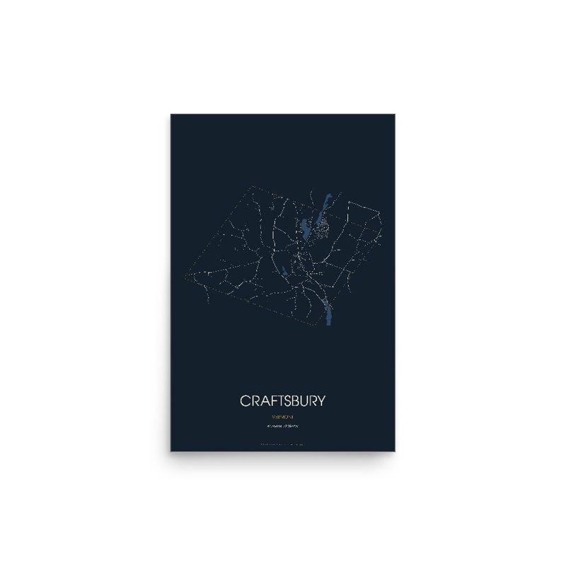 Craftsbury Street Map Poster · Midnight