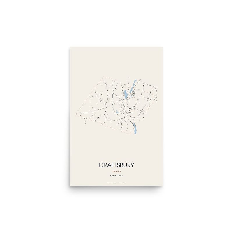 Craftsbury Street Map Poster · Linen