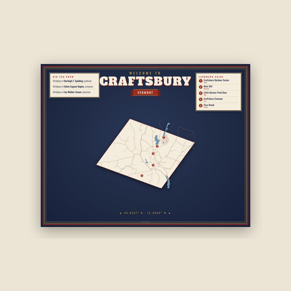 Craftsbury Map Placemat