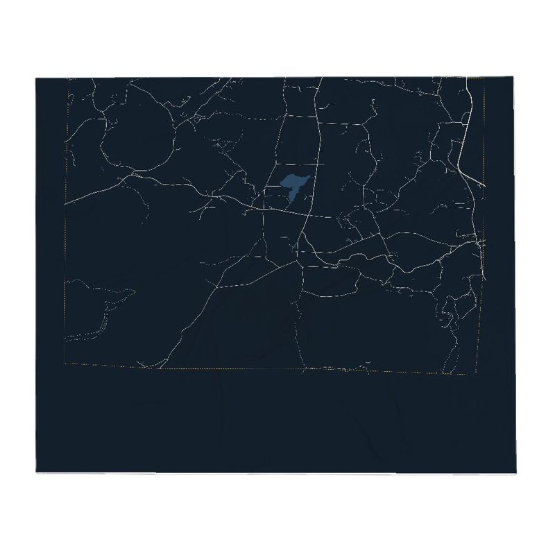 Danby Street Map Throw Blanket