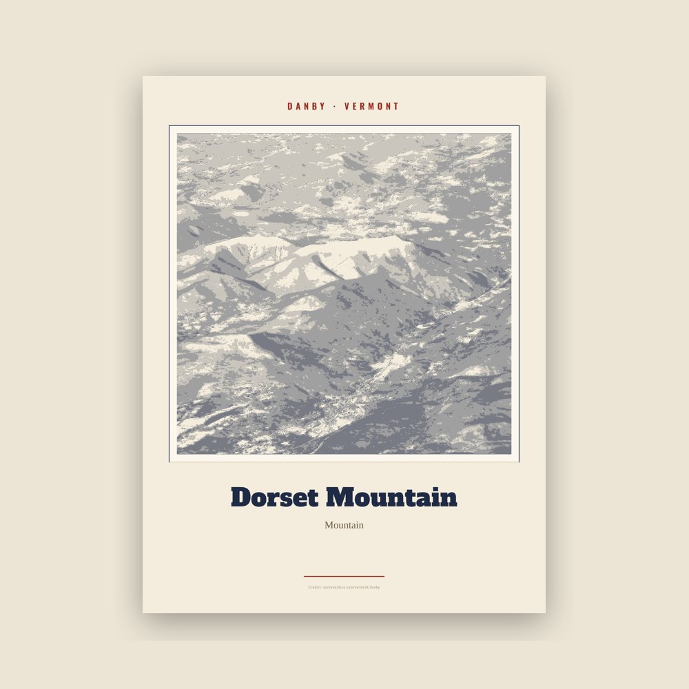Danby Dorset Mountain Landmark Print