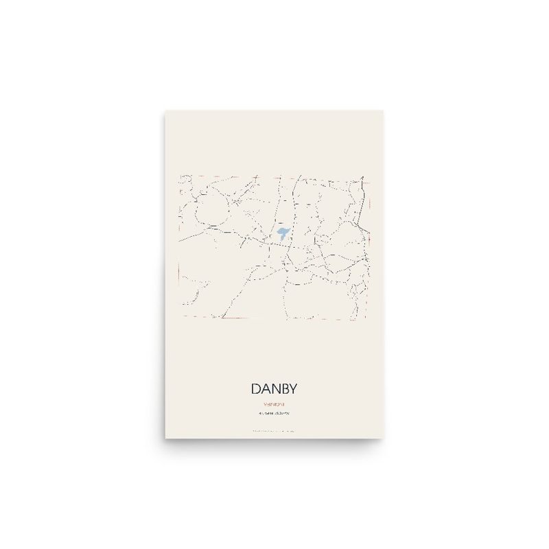 Danby Street Map Poster · Linen