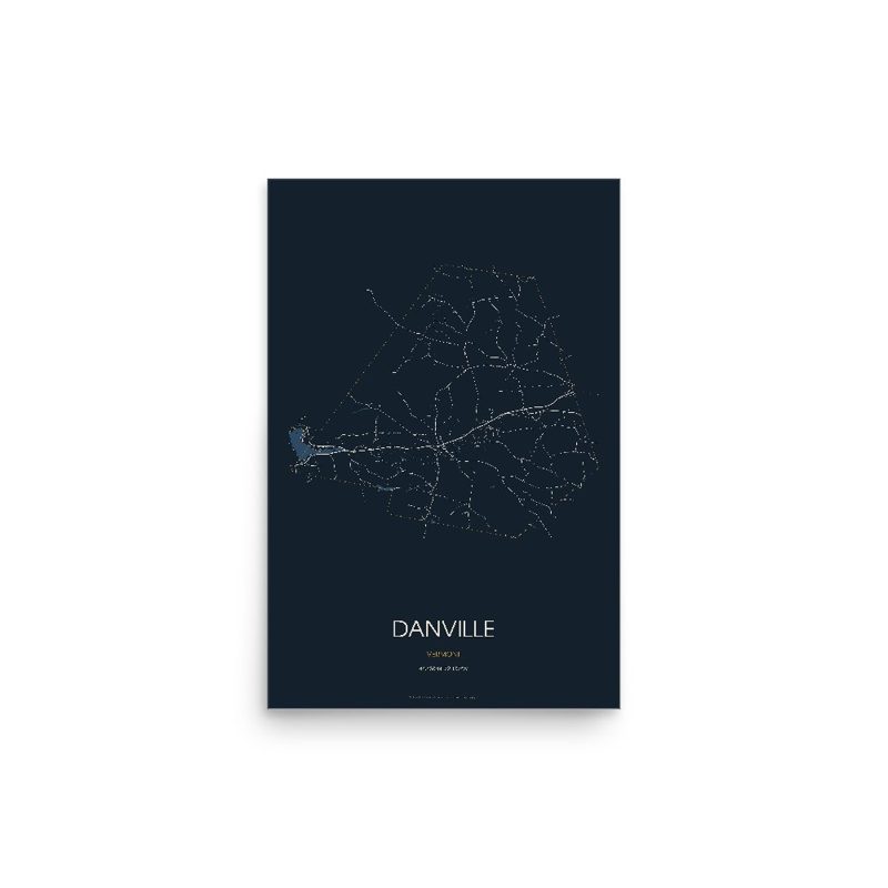Danville Street Map Poster · Midnight