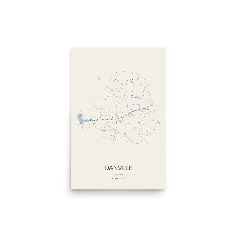 Danville Street Map Poster · Linen