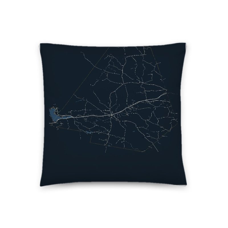 Danville Map Throw Pillow