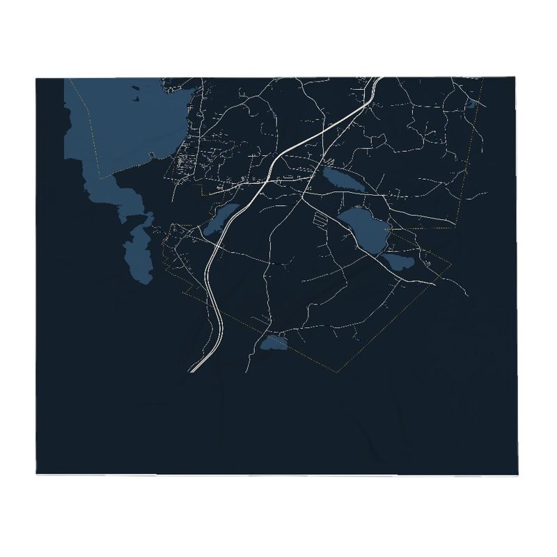Derby Street Map Throw Blanket