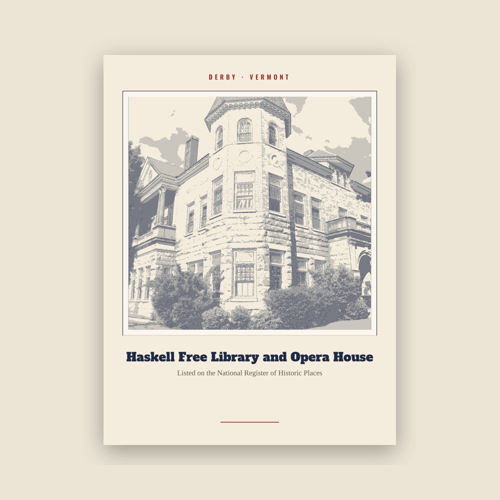 Derby Haskell Free Library and Opera House Landmark Print