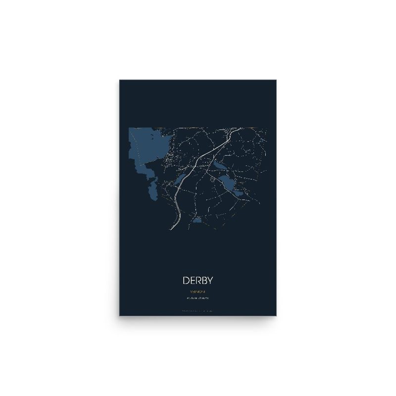 Derby Street Map Poster · Midnight
