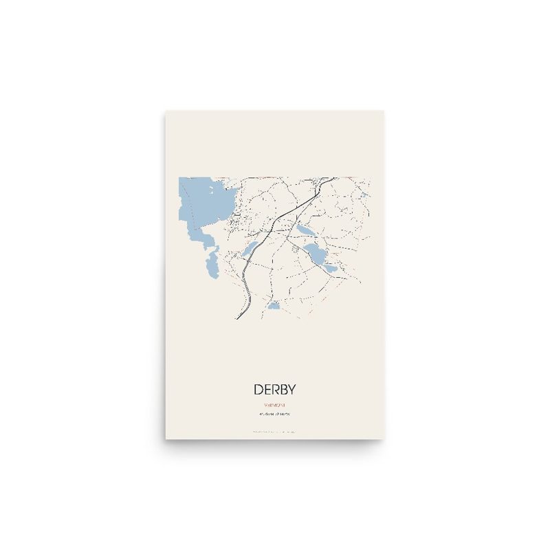 Derby Street Map Poster · Linen