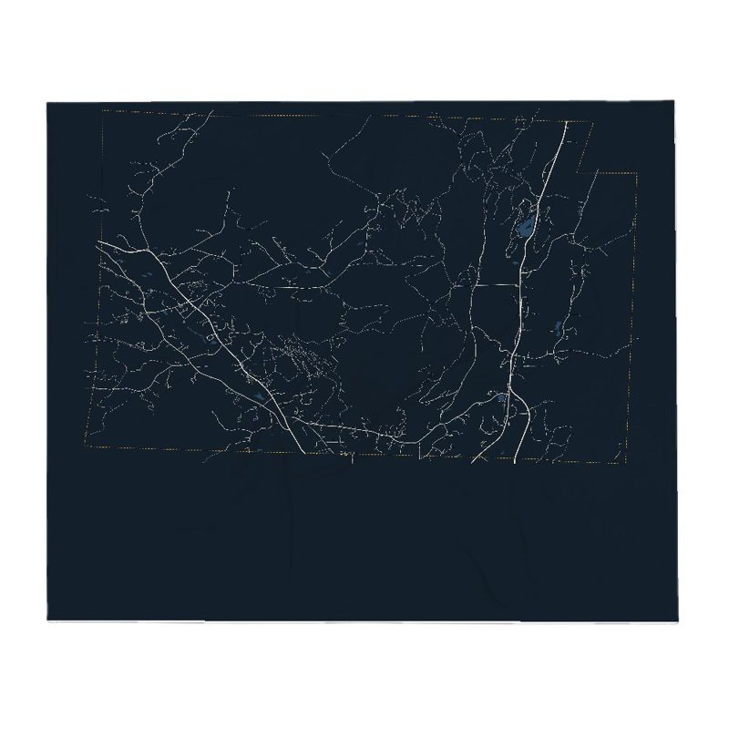 Dorset Street Map Throw Blanket