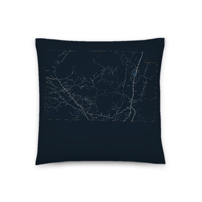 Dorset Map Throw Pillow