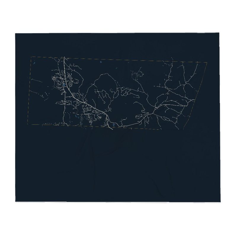 Dover Street Map Throw Blanket