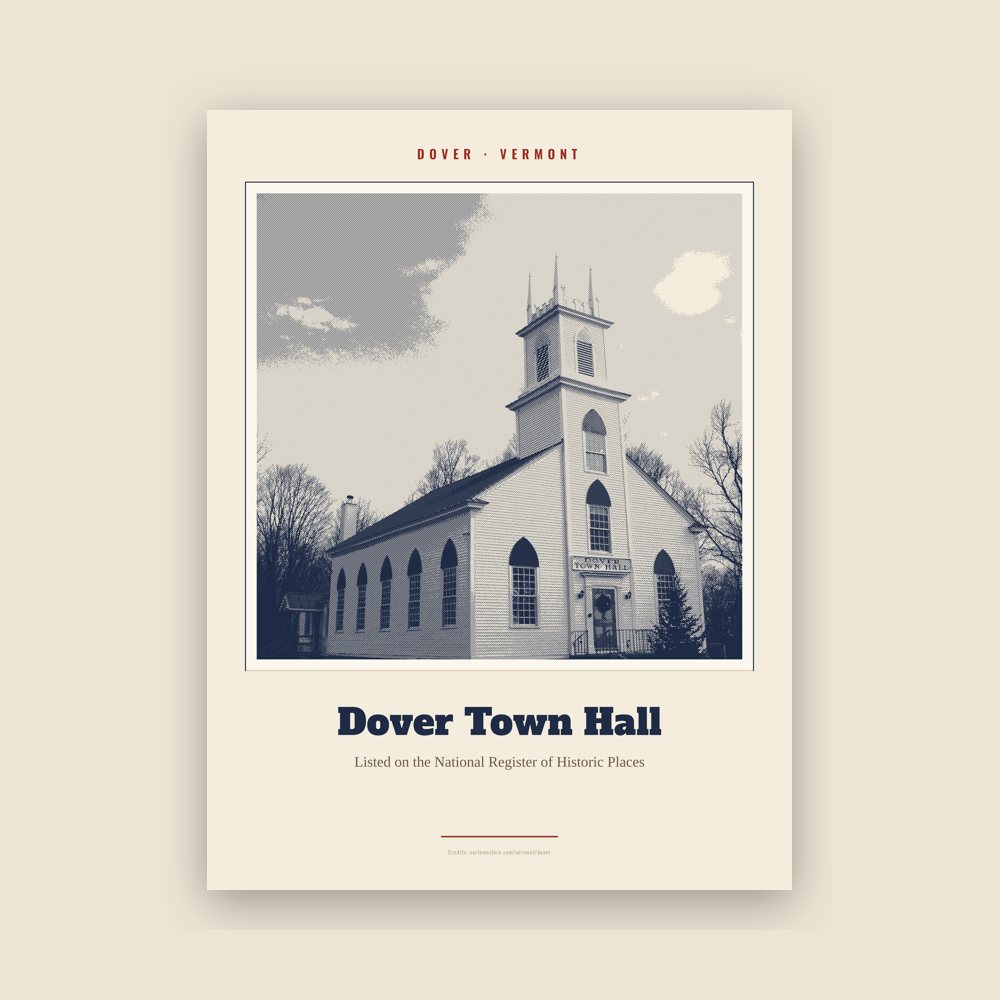 Dover Dover Town Hall Landmark Print