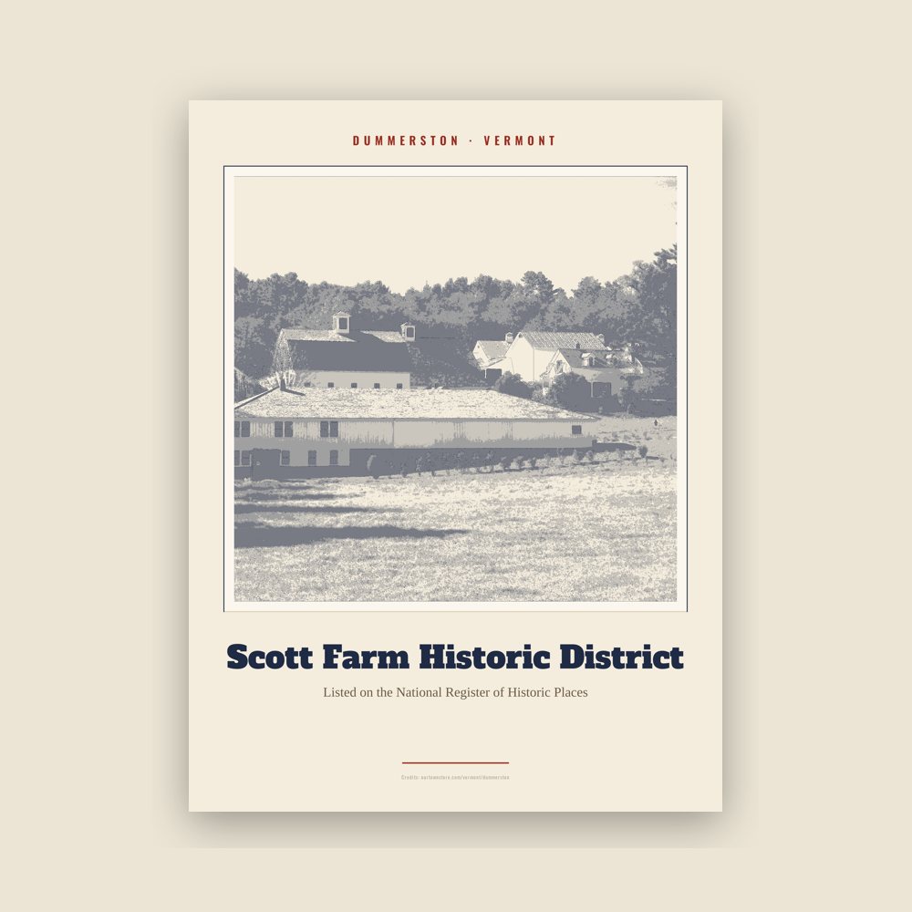 Dummerston Scott Farm Historic District Landmark Print