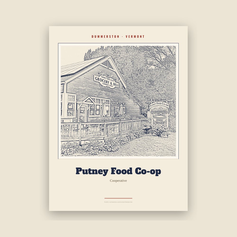 Dummerston Putney Food Co-op Landmark Print