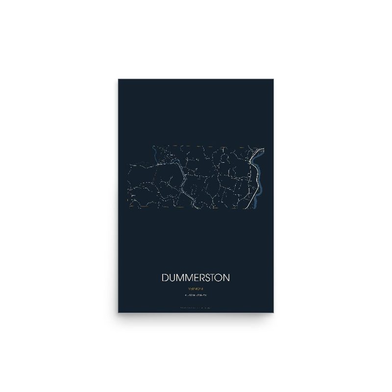 Dummerston Street Map Poster · Midnight