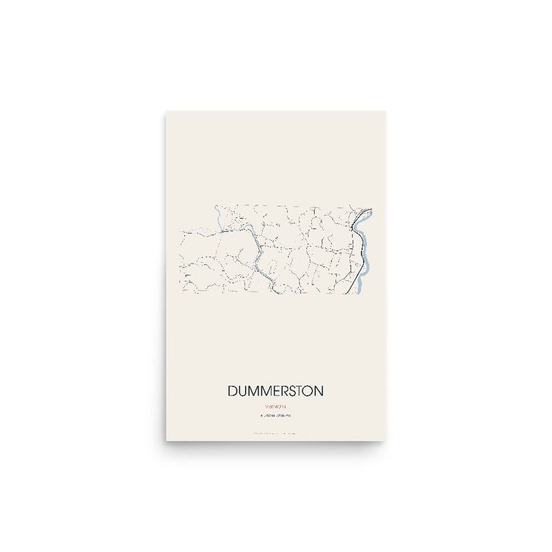 Dummerston Street Map Poster · Linen