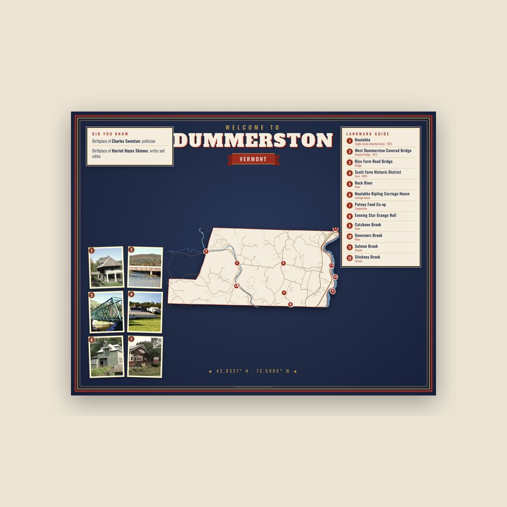 Dummerston Map Placemat