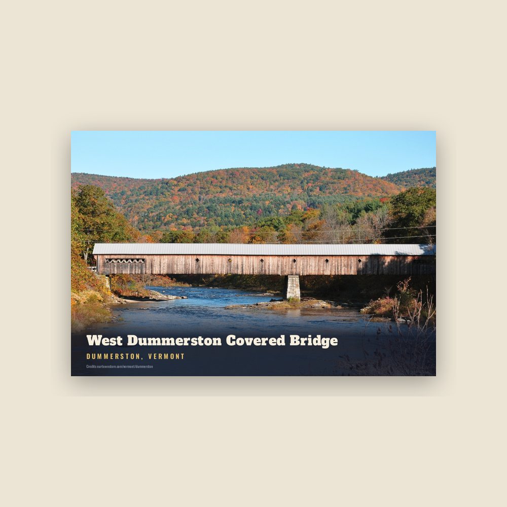 Dummerston West Dummerston Covered Bridge Postcard