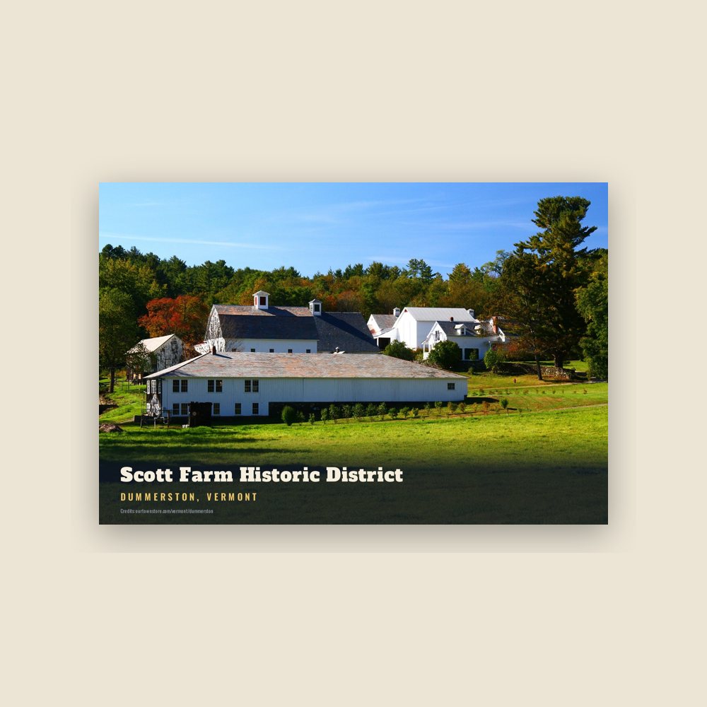 Dummerston Scott Farm Historic District Postcard