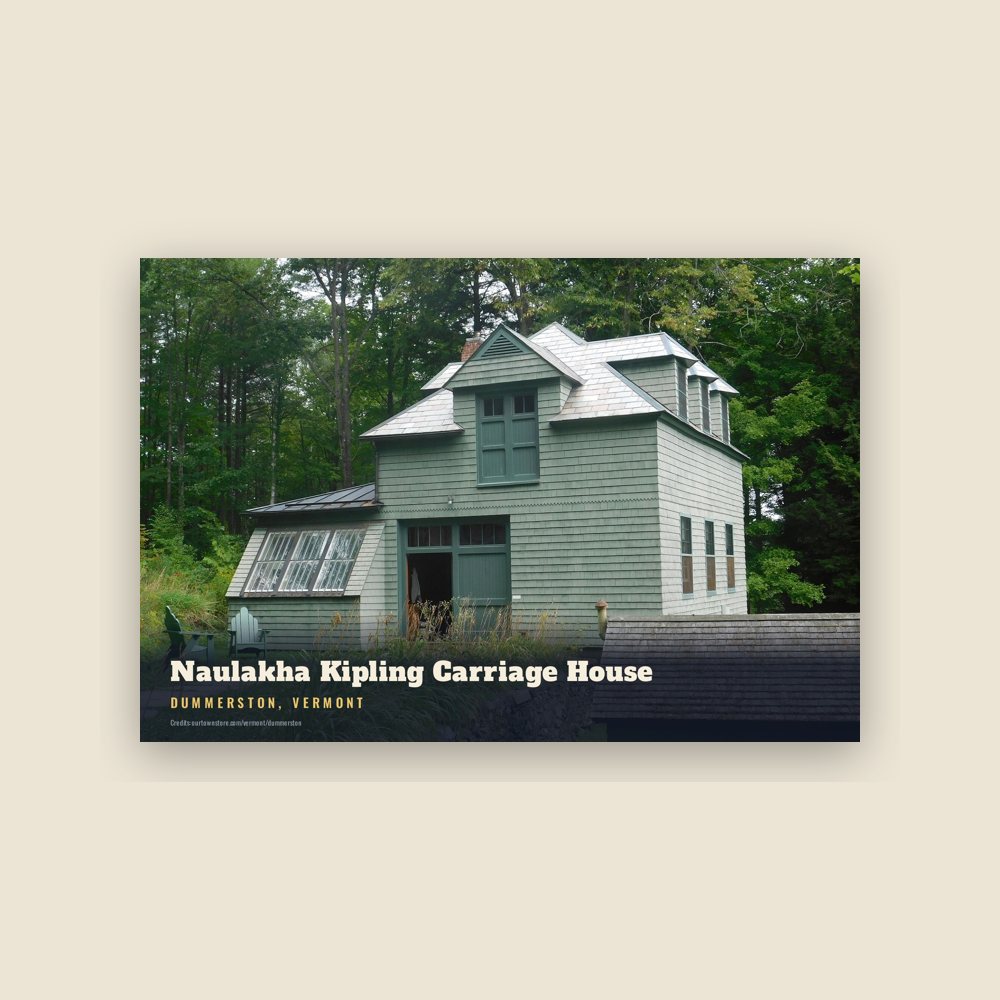 Dummerston Naulakha Kipling Carriage House Postcard