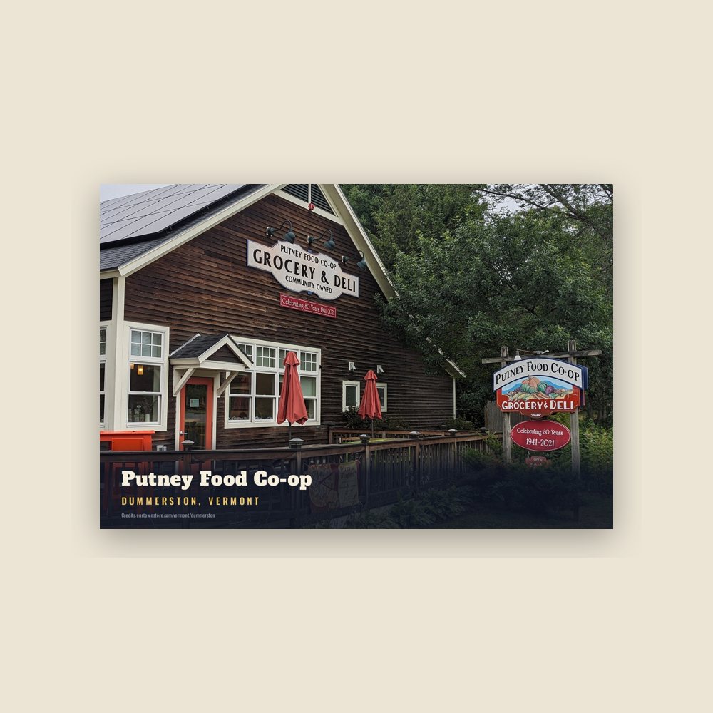Dummerston Putney Food Co-op Postcard