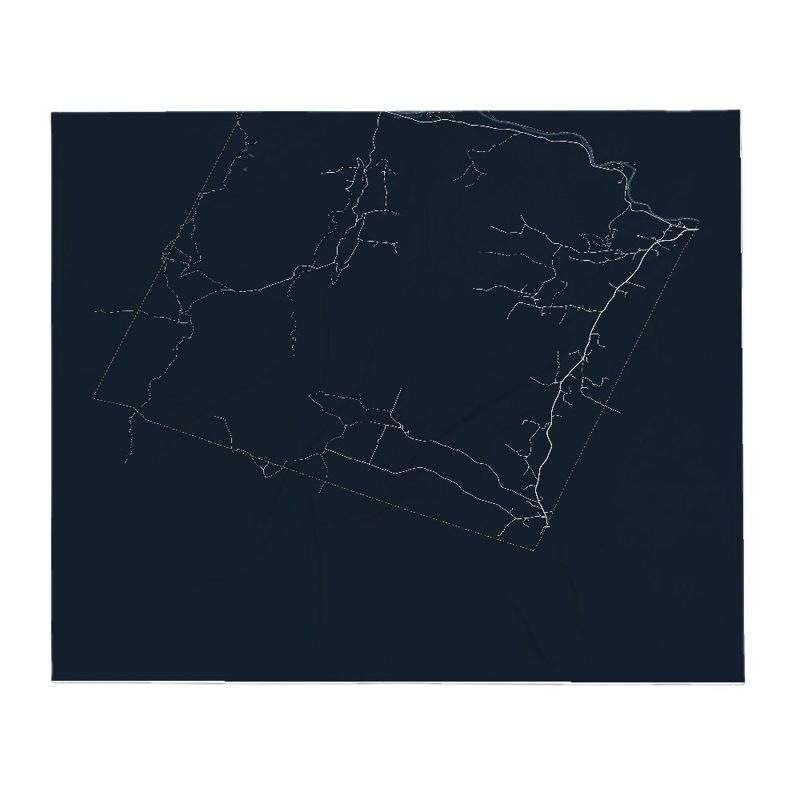 Duxbury Street Map Throw Blanket