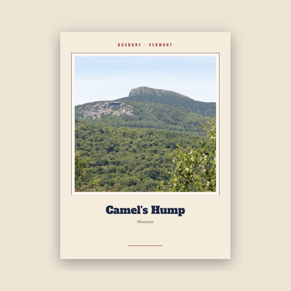Duxbury Camel's Hump Landmark Print